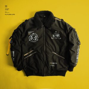 Bomber Jacket Black Tactical - Crossbone